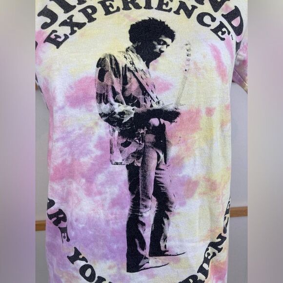 Jimi Hendrix Authentic Tie-Dye T-Shirt w/ famous Are you Experienced 1967 tour - Picture 7 of 10